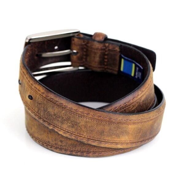 Nautica BROWN GENUINE LEATHER 1 1/4"Wd CASUAL DRESS MEN'S BELT Sz 40 (F82 - Picture 4 of 13